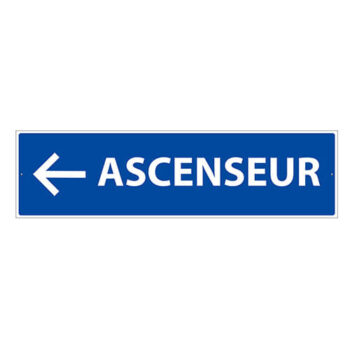Affiche - Ascenseur - Aluminium 0.064 - Vinyle régulier laminé glacé - 22x6 - STANDARD IZ