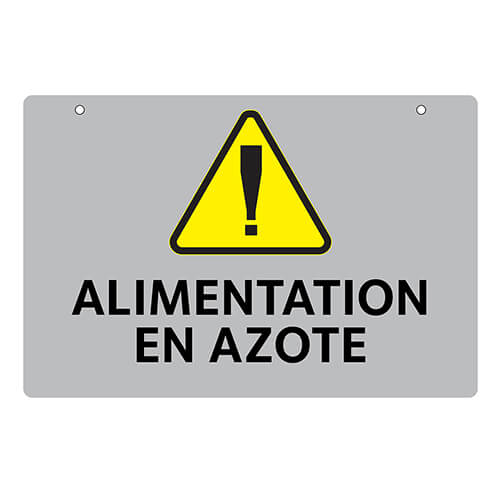 Affiche - Azote - Polycarbonate 1/8 - Vinyle grade régulier imprimé laminé glacé - 12x8 - TYPE 2 - STANDARD IZ