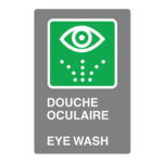 Affiche - Douche oculaire - Aluminium 0.064 - Vinyle régulier laminé glacé - 8x12 - STANDARD IZ