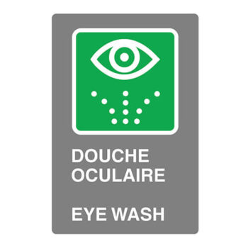 Affiche - Douche oculaire - Aluminium 0.064 - Vinyle régulier laminé glacé - 8x12 - STANDARD IZ