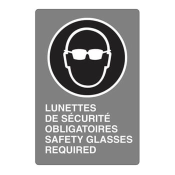 Affiche - Lunette de sécurité - Aluminium 0.064 - Vinyle régulier laminé glacé - 8x12 - STANDARD IZ
