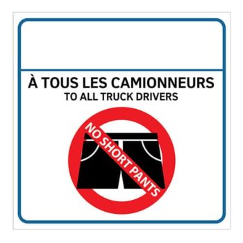 Affiche - No short pants - Aluminium 0.064 - Vinyle Régulier Imprimé Laminé Glacé - 24x24 - STANDARD IZ