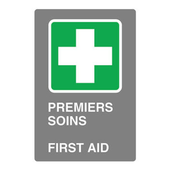 Affiche - Premiers soins - Aluminium 0.064 - Vinyle régulier laminé glacé - 8x12 - STANDARD IZ