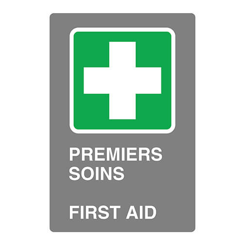 Affiche - Premiers soins - Aluminium 0.064 - Vinyle régulier laminé glacé - 8x12 - STANDARD IZ