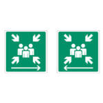 Affiche - Point de rassemblement avec flèche - Vinyle régulier laminé glacé - 24X24 - STANDARD IZ