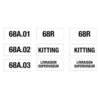 Affiche Reco Verso - Porte à faux - Identification, caractères, lettre et chiffres - Aluminium 0.064 - Vinyle Régulier Imprimé Laminé Glacé - 8x3.5 - STANDARD IZ