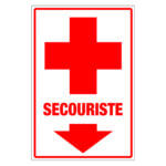 Affiche - Secouriste - Alumibest 3MM - Vinyle grade ingénieur imprimé laminé glacé - 12x18 - Standard IZ