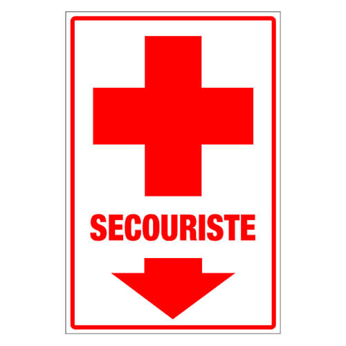 Affiche - Secouriste - Alumibest 3MM - Vinyle grade ingénieur imprimé laminé glacé - 12x18 - Standard IZ