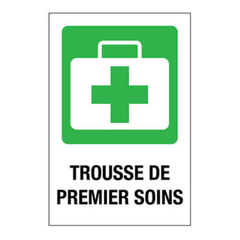 Affiche - Trousse de premiers soins - Aluminium 0.064 - Vinyle grade ingénieur glacé - 12x18 - STANDARD