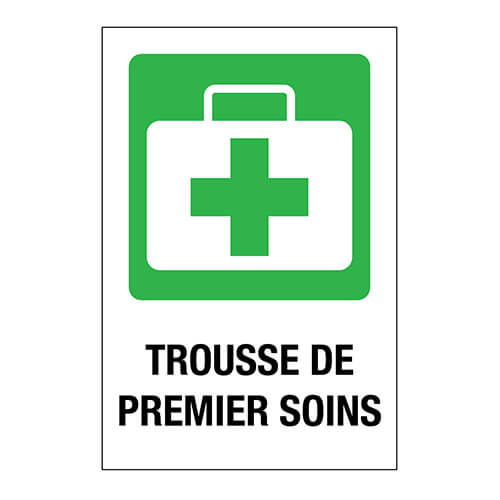Affiche - Trousse de premiers soins - Aluminium 0.064 - Vinyle grade ingénieur glacé - 12x18 - STANDARD