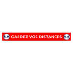 Autocollant - Gardez vos distance - Vinyle régulier imprimé laminé glacé - 33x4 - STANDARD IZ