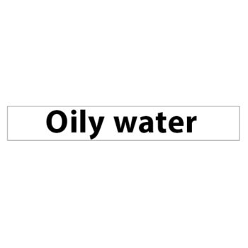 Sticker - Oily water - Hi Tack printed vinyl laminated glossy - 17x2.5 - STANDARD IZ