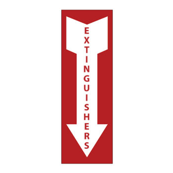 Sticker - Fire extinguishers - Glossy laminated engineer grade vinyl - 4x12 - STANDARD IZ