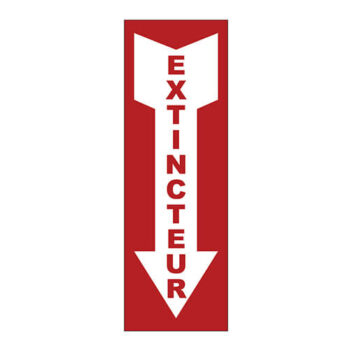 Autocollant - Extincteurs - Vinyle grade ingénieur laminé glacé - 4x12 - STANDARD IZ