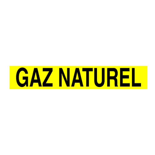 Autocollant - Gaz Naturel - Vinyle HighTack imprimé laminé glacé - 12x2 - STANDARD IZ