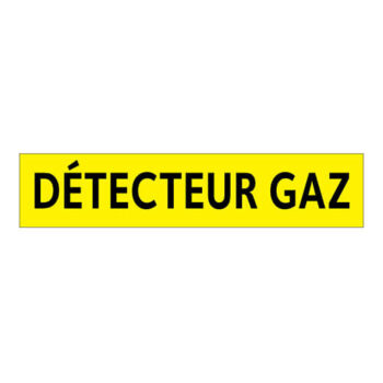 Autocollant - Détecteur de gaz - Vinyle régulier imprimé laminé glacé - 14x3 - STANDARD IZ