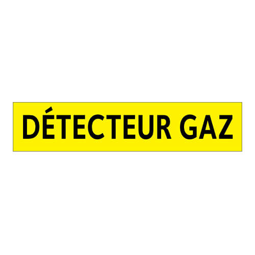 Autocollant - Détecteur de gaz - Vinyle régulier imprimé laminé glacé - 14x3 - STANDARD IZ