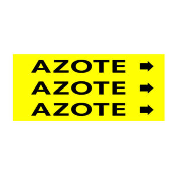 Identification de tuyau - Flèche - Autocollant - Vinyle Hi Tack imprimé laminé glacé - 4x1.75 - STANDARD IZ