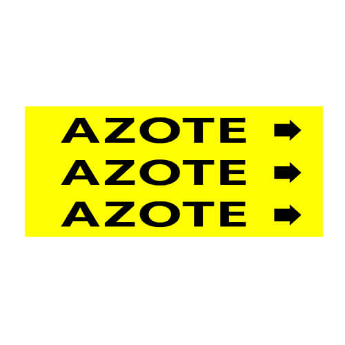 Identification de tuyau - Flèche - Autocollant - Vinyle Hi Tack imprimé laminé glacé - 4x1.75 - STANDARD IZ