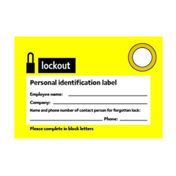 Lockout Personal Identification Tag - 13oz Banner - 4x2.75 - STANDARD IZ