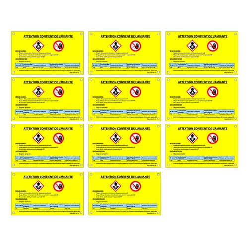 Identification de tuyau dia 3.25 - Bannière imprimée avec 4 trous - 13.75x8.25 - STANDARD IZ