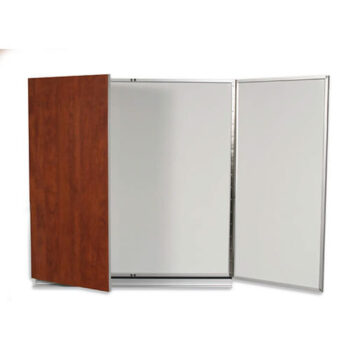 Tableau de bord magnétique avec 2 volets - Salle de conférence - Fini Lauzonite - Moulure en aluminium anodisé - 48x60 - STANDARD