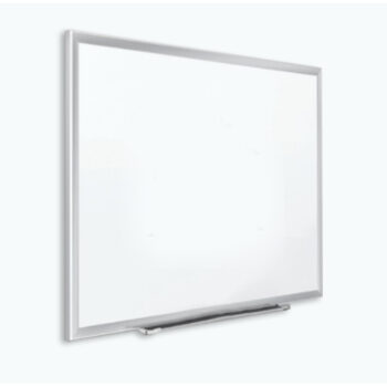 Dry-erase magnetic whiteboard - Porcelain finish - Anodized aluminum moulding - 96x48 - STANDARD