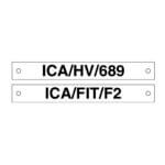 Étiquette en lamicoide 1/8 - 8 à 12 lettrage - Endos autocollant - 8x1 - STANDARD IZ