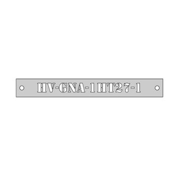 Étiquette en Stainless - 8 à 12 lettrage - 8x1 - STANDARD IZ