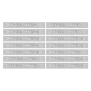 Étiquette en Stainless - 8 à 12 lettrage - 8x1 - STANDARD IZ