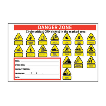 Identification card for marking area - Sticker - 6x4 - STANDARD IZ