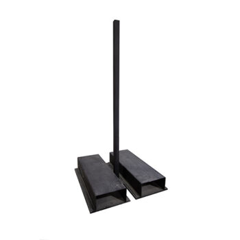 Square steel base - Post - Black paint - Forkliftable - 2x2x60 - STANDARD IZ
