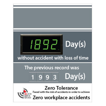 Day counter - Aluminum case .064 - Digital counter 4 Digit - Indoor - 24x30x4 - STANDARD IZ