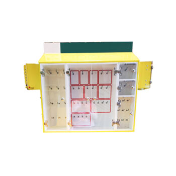 Verrouillage - Station - 5 boites - Aluminium 0.125 - Peinture cuite jaune - 36x31x12 - STANDARD IZ