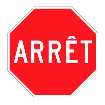 Poster - ARRET - Aluminium 0.080 - engineering Grade Vinyl - 36x36 - STANDARD