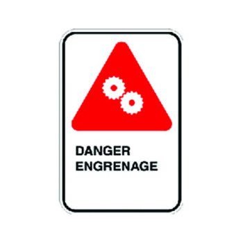 Poster – Danger gear– Aluminum 064 – Engineer Grade Vinyl – 12x18