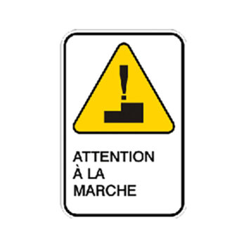 Poster – Caution watch your step – Aluminum 064 – Engineer Grade Vinyl – 12x18