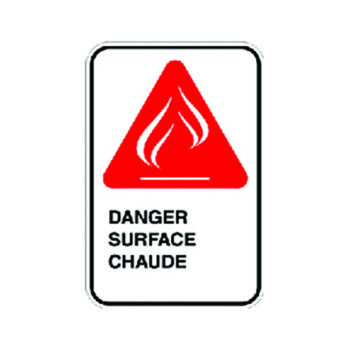 Poster – Danger hot surface – Aluminum 064 – Engineer Grade Vinyl – 12x18