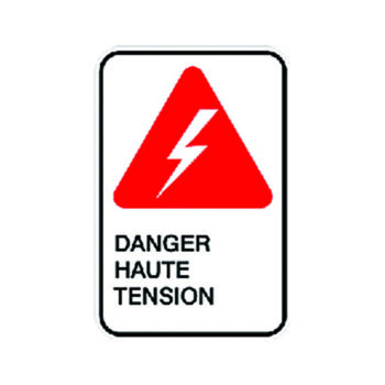 Poster – Danger high voltage – Aluminum 064 – Engineer Grade Vinyl – 12x18