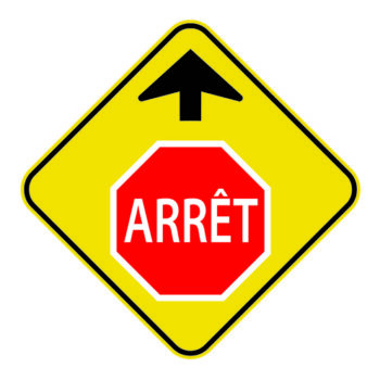 Poster - Advanced stop sign - Aluminium 0.064 - Engineer Grade Vinyl - 24x24 - STANDARD