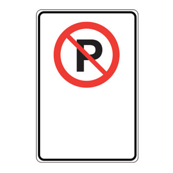 Poster - No Parking - Pictogram - Aluminium 0.064 - Engineer Grade Vinyl - 12x18 - STANDARD