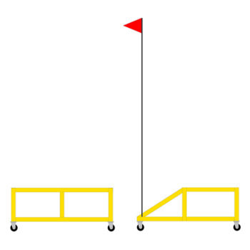 Base de soutien sur roues - Aluminium 1.5x1.5 - 24x12x36 - STANDARD