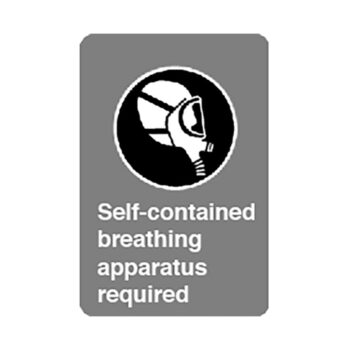 Poster - Self-contained breathing apparatus mandatory - Aluminum 0.064 - Engineer vinyl UV printing - 12x18 - STANDARD