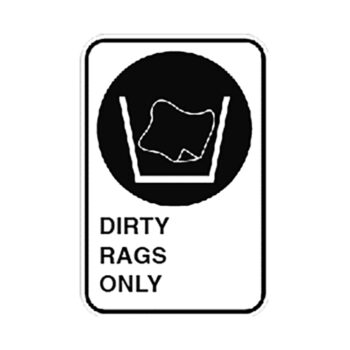 Poster - Dirty rags only - Aluminum 0.064 - Engineer vinyl UV printing - 12x18 - STANDARD