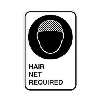 Poster - Hair net mandatory - Aluminum 0.064 - Engineer vinyl UV printing - 12x18 - STANDARD