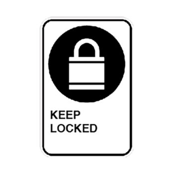 Poster - Keep Locked - Aluminum 0.064 - Engineer Vinyl UV Printing - 12x18 - STANDARD