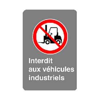 Affiche - Interdit aux véhicules industriels - Aluminium 0.064 - Vinyle ingénieur Impression uv - 12x18 - STANDARD