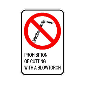 Sign - No cutting with a blowtorch - Aluminum 0.064 - Engineer vinyl UV printing - 12x18 - STANDARD