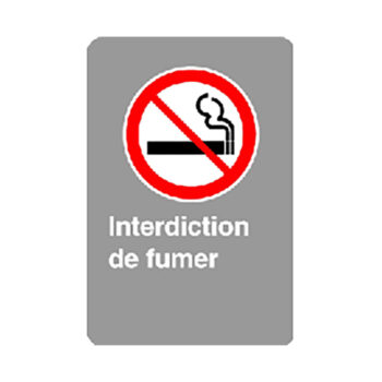 Affiche - Interdiction de fumer - Aluminium 0.064 - Vinyle ingénieur Impression uv - 12x18 - STANDARD