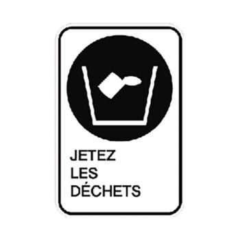 Affiche - Jeter les déchets - Aluminium 0.064 - Vinyle ingénieur Impression uv - 12x18 - STANDARD